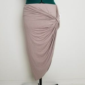 NWT Charlotte russe tan asymmetrical maxi skirt sm